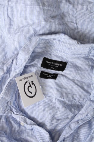 Мъжка риза Bruun & Stengade, Размер L, Цвят Син, Цена 39,00 лв.