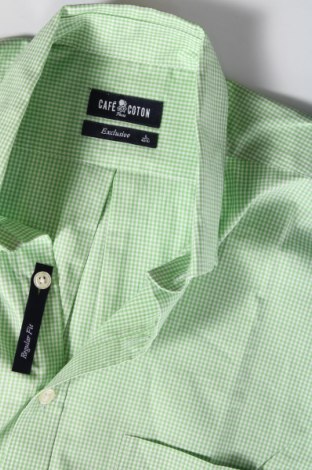 Pánska košeľa  Cafe Coton, Veľkosť L, Farba Zelená, Cena  14,84 €