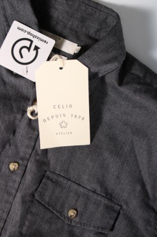 Herrenhemd Celio, Größe M, Farbe Grau, Preis 23,71 €
