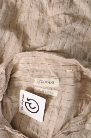 Herrenhemd Giovani, Größe L, Farbe Beige, Preis 10,49 €