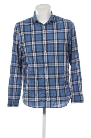 Мъжка риза H&M, Размер M, Цвят Син, Цена 6,38 лв.