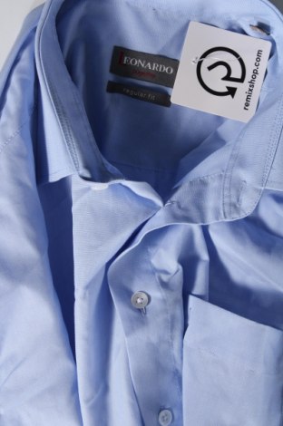 Ανδρικό πουκάμισο Leonardo, Μέγεθος L, Χρώμα Μπλέ, Τιμή 17,94 €