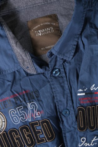 Ανδρικό πουκάμισο Man's World, Μέγεθος XL, Χρώμα Μπλέ, Τιμή 10,23 €