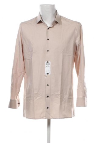 Ανδρικό πουκάμισο Olymp, Μέγεθος L, Χρώμα  Μπέζ, Τιμή 36,19 €
