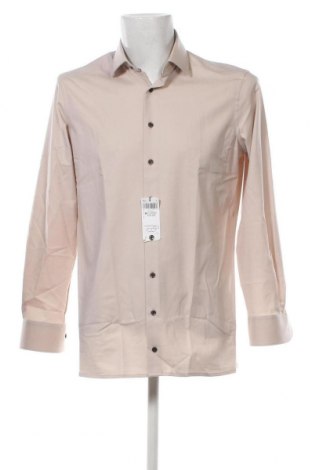 Ανδρικό πουκάμισο Olymp, Μέγεθος M, Χρώμα  Μπέζ, Τιμή 36,19 €