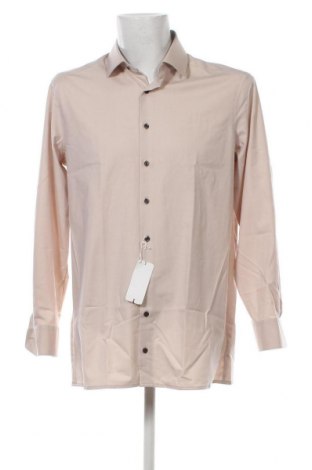 Ανδρικό πουκάμισο Olymp, Μέγεθος L, Χρώμα  Μπέζ, Τιμή 30,76 €