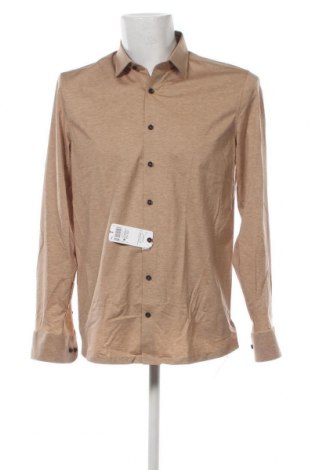 Ανδρικό πουκάμισο Olymp, Μέγεθος L, Χρώμα  Μπέζ, Τιμή 17,49 €