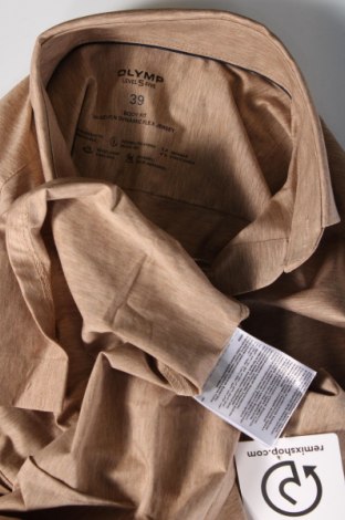 Ανδρικό πουκάμισο Olymp, Μέγεθος M, Χρώμα  Μπέζ, Τιμή 9,05 €