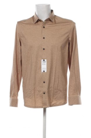 Ανδρικό πουκάμισο Olymp, Μέγεθος L, Χρώμα  Μπέζ, Τιμή 9,05 €