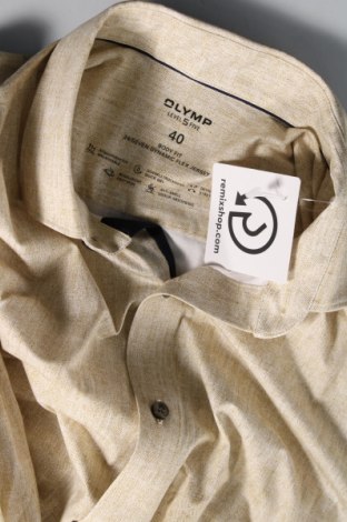 Ανδρικό πουκάμισο Olymp, Μέγεθος M, Χρώμα  Μπέζ, Τιμή 60,31 €