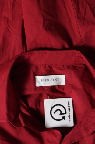 Ανδρικό πουκάμισο Pier One, Μέγεθος M, Χρώμα Κόκκινο, Τιμή 9,72 €