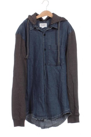 Мъжка риза Pull&Bear, Размер XS, Цвят Син, Цена 29,01 лв.