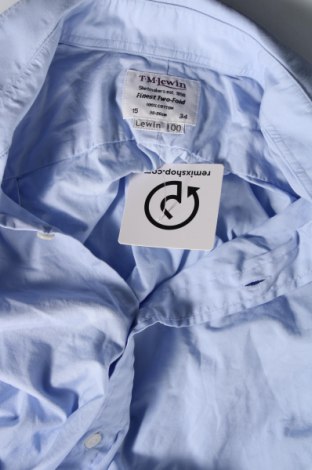 Мъжка риза T.M.Lewin, Размер M, Цвят Син, Цена 33,15 лв.