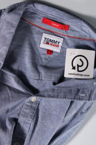 Ανδρικό πουκάμισο Tommy Jeans, Μέγεθος L, Χρώμα Μπλέ, Τιμή 72,68 €