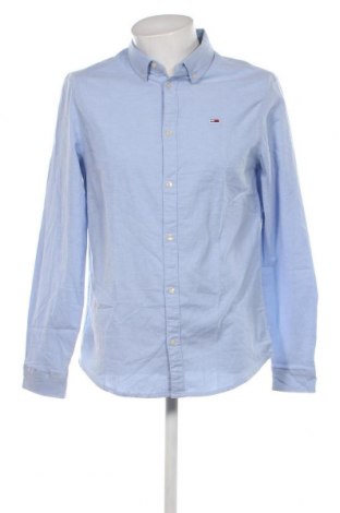 Ανδρικό πουκάμισο Tommy Jeans, Μέγεθος L, Χρώμα Μπλέ, Τιμή 77,32 €