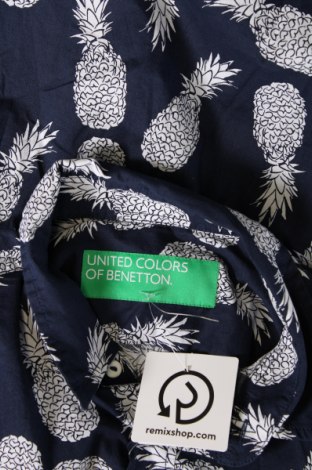 Мъжка риза United Colors Of Benetton, Размер M, Цвят Син, Цена 14,35 лв.