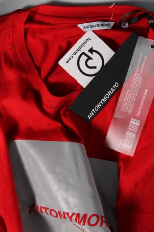 Męski T-shirt Antony Morato, Rozmiar XL, Kolor Czerwony, Cena 102,56 zł