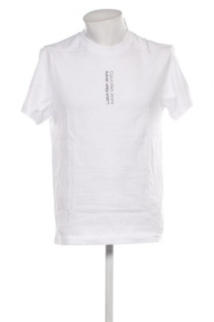 Мъжка тениска Calvin Klein Jeans, Размер M, Цвят Бял, Цена 48,00 лв.
