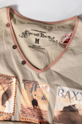 Pánske tričko  Cipo & Baxx, Veľkosť M, Farba Béžová, Cena  10,21 €