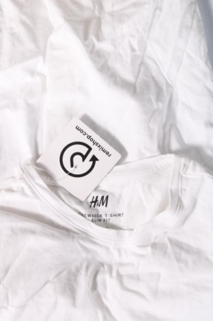Męski T-shirt H&M, Rozmiar XS, Kolor Biały, Cena 41,58 zł