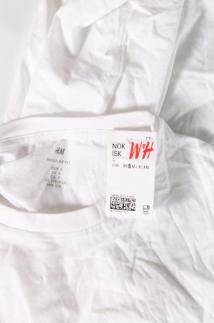 Męski T-shirt H&M, Rozmiar S, Kolor Biały, Cena 67,17 zł