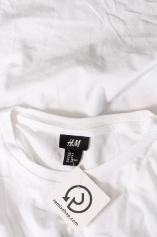 Мъжка тениска H&M, Размер M, Цвят Бял, Цена 13,00 лв.