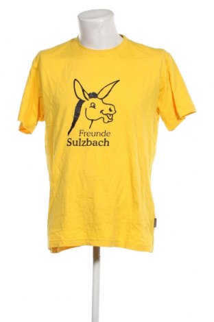 Мъжка тениска Hakro, Размер XL, Цвят Жълт, Цена 7,80 лв.