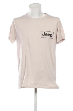 Мъжка тениска Jeep, Размер XL, Цвят Бежов, Цена 24,65 лв.