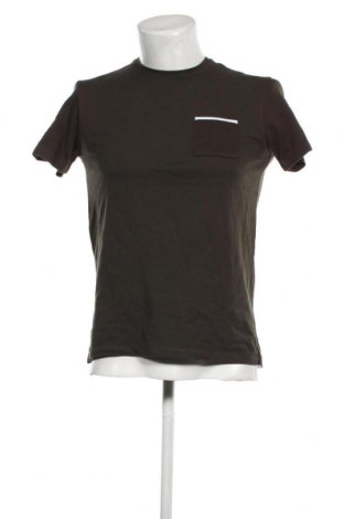 Мъжка тениска Massimo Dutti, Размер S, Цвят Зелен, Цена 18,00 лв.