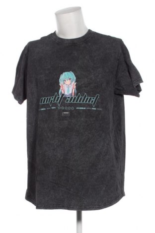Ανδρικό t-shirt NIGHT ADDICT, Μέγεθος XS, Χρώμα Γκρί, Τιμή 12,79 €