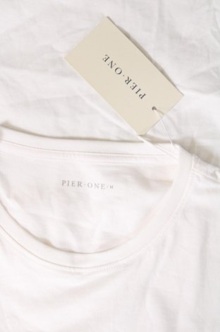 Ανδρικό t-shirt Pier One, Μέγεθος M, Χρώμα Λευκό, Τιμή 10,82 €