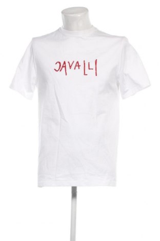 Męski T-shirt Roberto Cavalli, Rozmiar M, Kolor Biały, Cena 503,77 zł