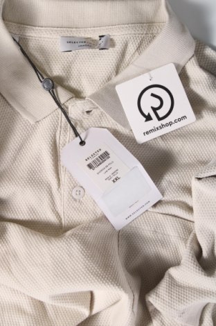 Ανδρικό t-shirt Selected Homme, Μέγεθος XXL, Χρώμα  Μπέζ, Τιμή 16,70 €