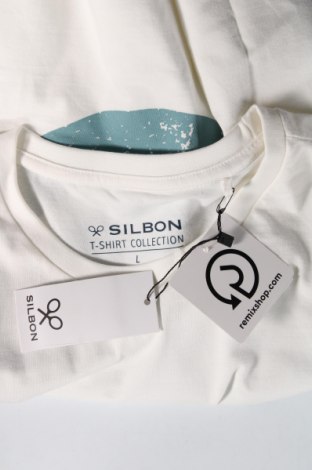 Męski T-shirt Silbon, Rozmiar L, Kolor Biały, Cena 138,60 zł
