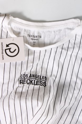 Herren T-Shirt Terranova, Größe L, Farbe Weiß, Preis € 9,05