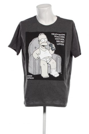 Tricou de bărbați The Simpsons, Mărime XXL, Culoare Gri, Preț 42,76 Lei