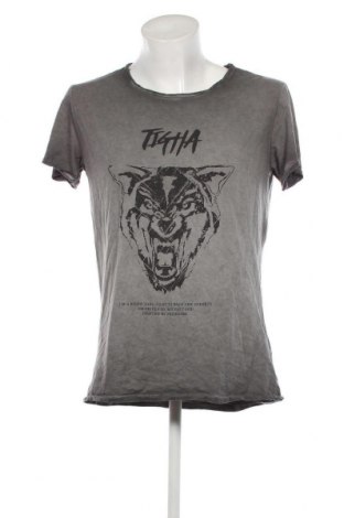 Ανδρικό t-shirt Tigha, Μέγεθος M, Χρώμα Γκρί, Τιμή 11,13 €