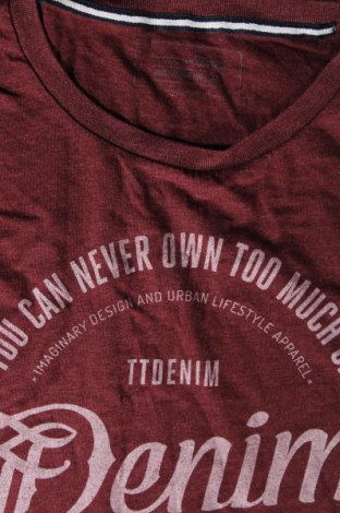 Мъжка тениска Tom Tailor, Размер M, Цвят Червен, Цена 10,00 лв.