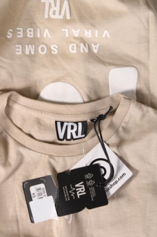 Tricou de bărbați Viral Vibes, Mărime XS, Culoare Bej, Preț 34,34 Lei