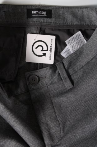 Ανδρικό παντελόνι Only & Sons, Μέγεθος M, Χρώμα Γκρί, Τιμή 11,38 €