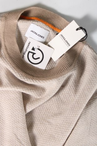 Ανδρικό πουλόβερ Jack & Jones, Μέγεθος L, Χρώμα Εκρού, Τιμή 35,05 €