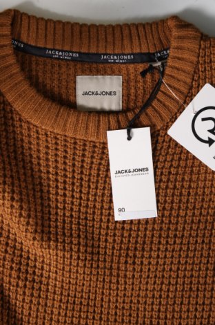 Мъжки пуловер Jack & Jones, Размер M, Цвят Кафяв, Цена 13,56 лв.