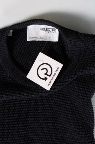 Ανδρικό πουλόβερ Selected Homme, Μέγεθος L, Χρώμα Μπλέ, Τιμή 12,27 €