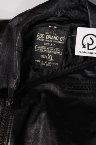 Pánska kožená bunda  Edc By Esprit, Veľkosť XL, Farba Čierna, Cena  49,16 €
