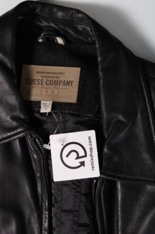 Pánska kožená bunda  Guess, Veľkosť L, Farba Čierna, Cena  90,54 €
