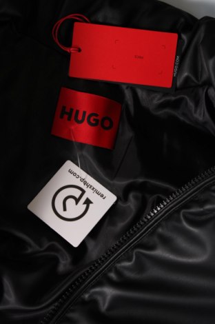 Ανδρικό δερμάτινο μπουφάν Hugo Boss, Μέγεθος XL, Χρώμα Μαύρο, Τιμή 199,48 €