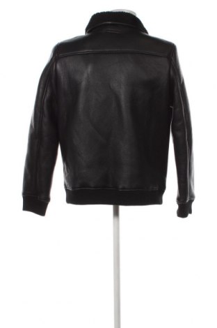Ανδρικό δερμάτινο μπουφάν Oviesse, Μέγεθος XL, Χρώμα Μαύρο, Τιμή 34,61 €
