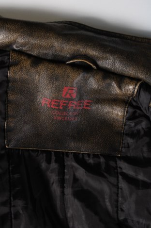 Ανδρικό δερμάτινο μπουφάν Refree, Μέγεθος M, Χρώμα Μαύρο, Τιμή 24,25 €