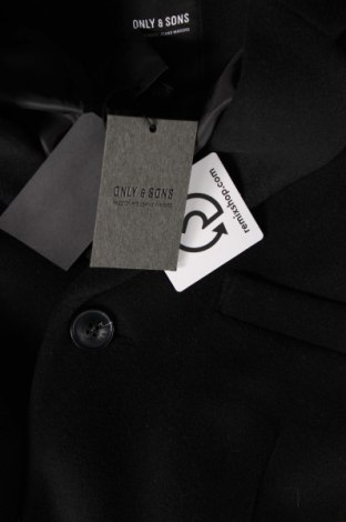 Мъжко палто Only & Sons, Размер S, Цвят Черен, Цена 36,12 лв.