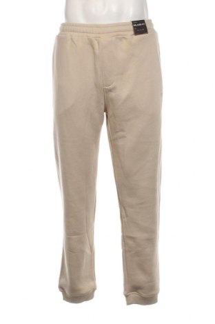 Pantaloni trening de bărbați Pull&Bear, Mărime L, Culoare Bej, Preț 83,23 Lei